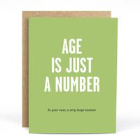 Age Is Just A Number Birthday Card