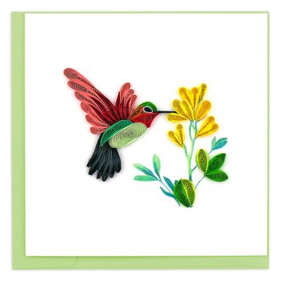 Quilling Hummingbird Greeting Card