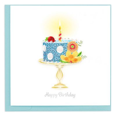 Quilling Whimsical Cake Birthday Card