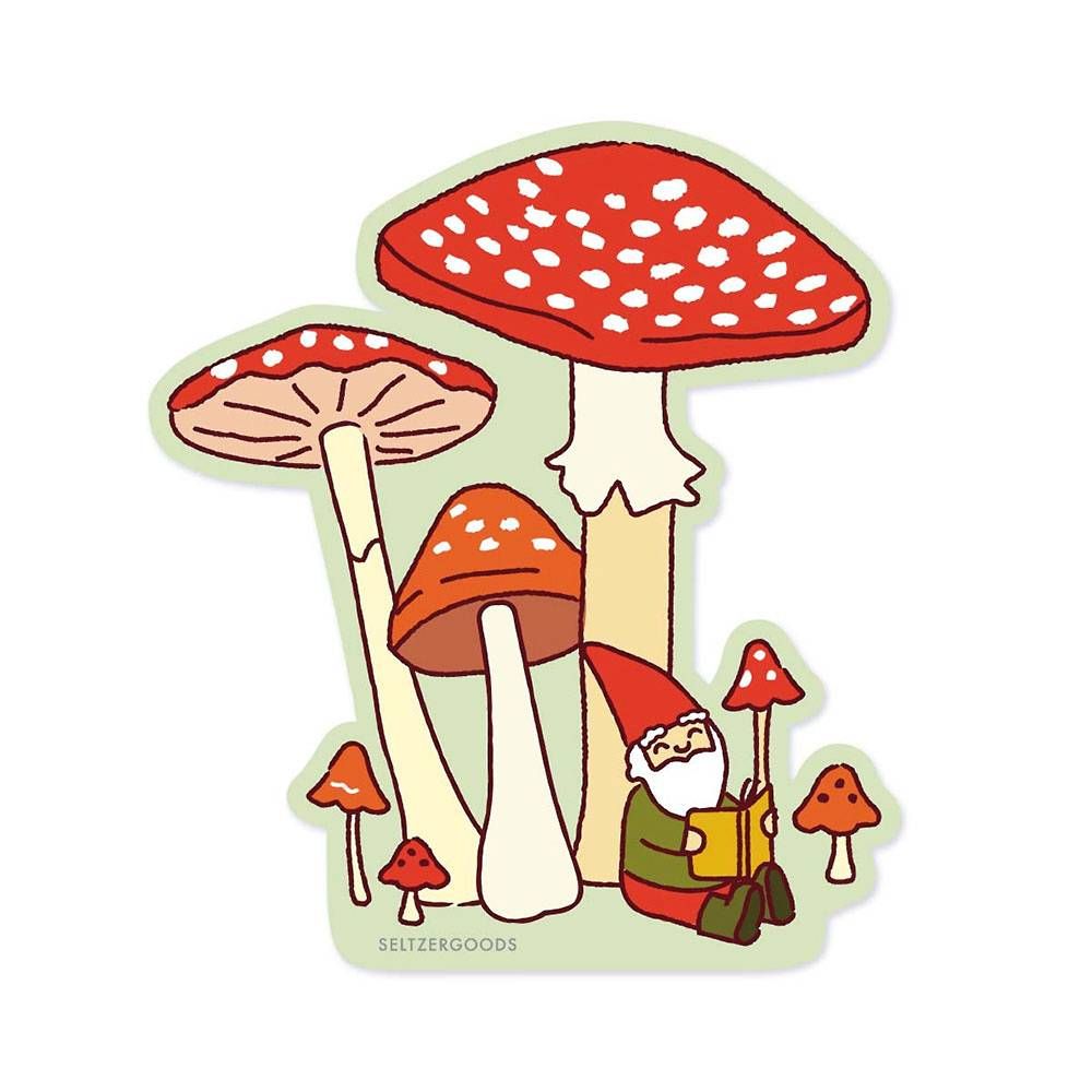 Gnome Mushroom Sticker