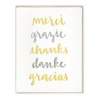 Languages Thank You Card Set