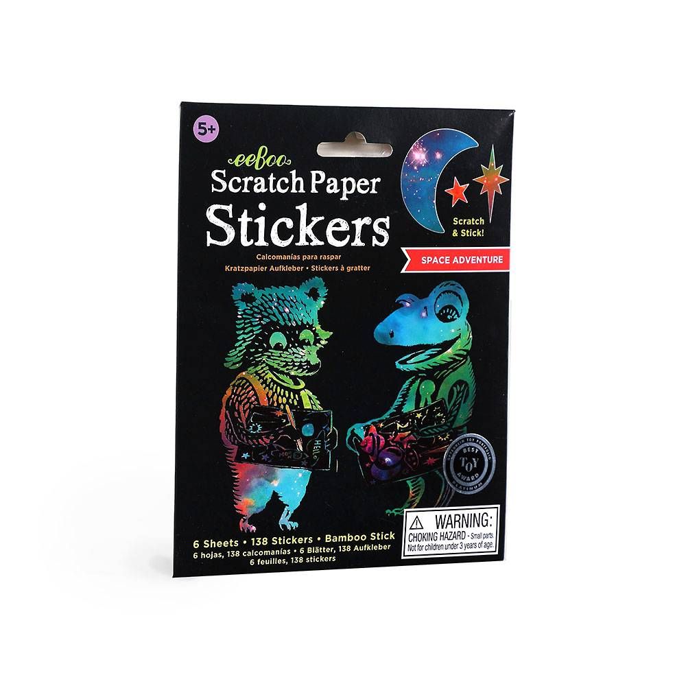 Space Adventure Scratch Paper Stickers