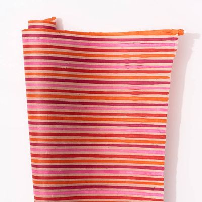 Pink & Orange Stripe Handmade Paper