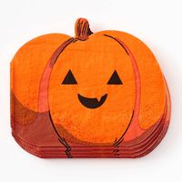 Die Cut Pumpkin Halloween Napkins