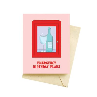 Emergency Glass Birthday Card