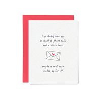 I Owe You Greeting Card