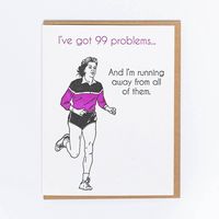 Running Away From Problems Greeting Card