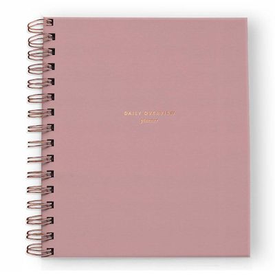 Dusty Rose Daily Overview Planner