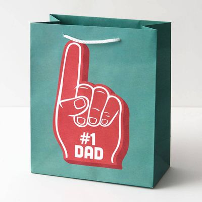 #1 Dad Foam Finger Medium Gift Bag