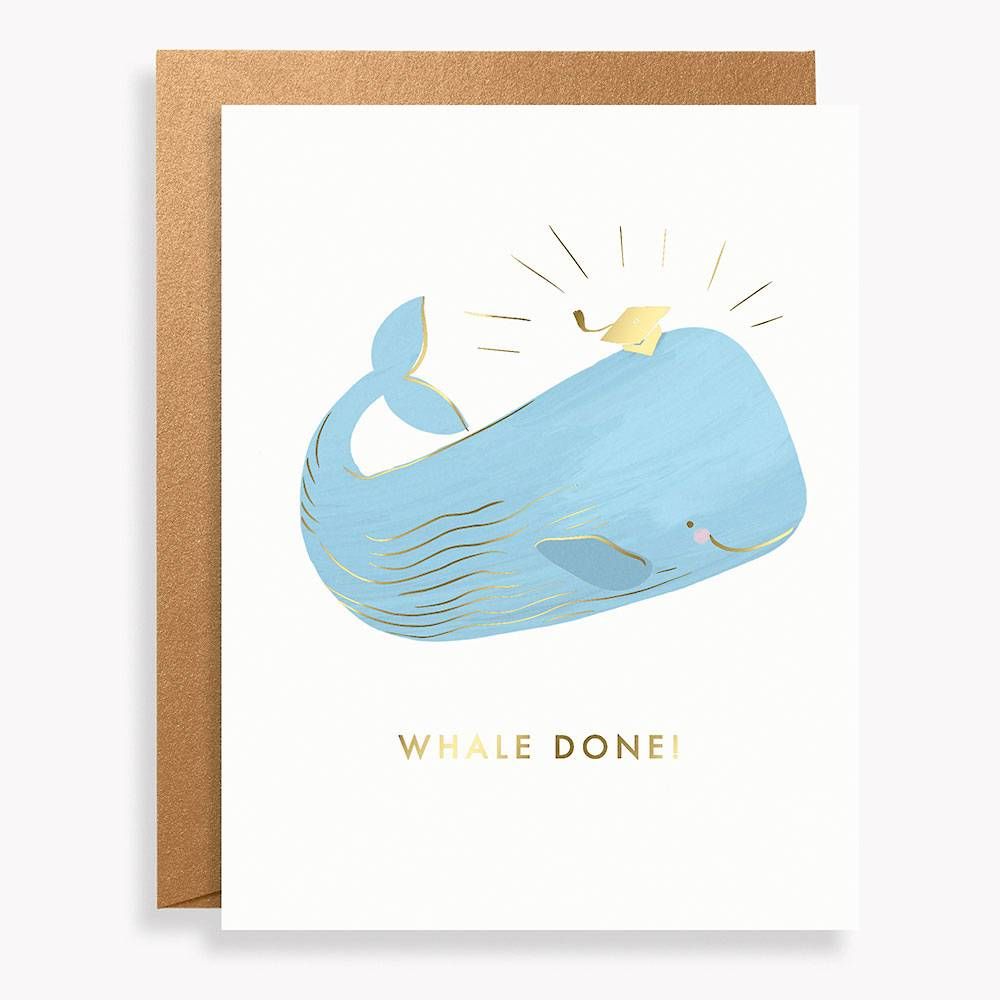 Whale Done Graduation Card