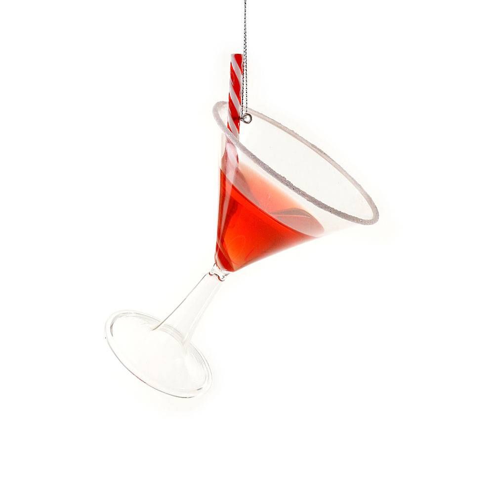 Candy Cane Martini Ornament