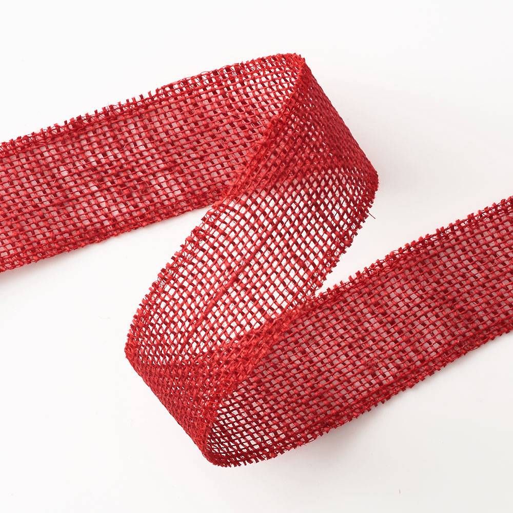 Red Burlap Ribbon