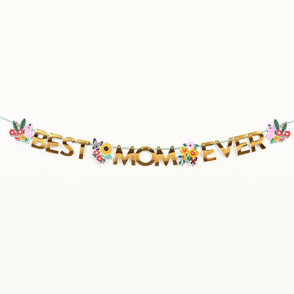 Best Mom Ever Floral Garland