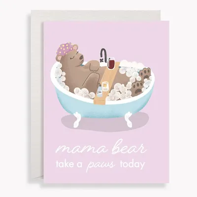 Mama Bear Mother's Day Greeting Card