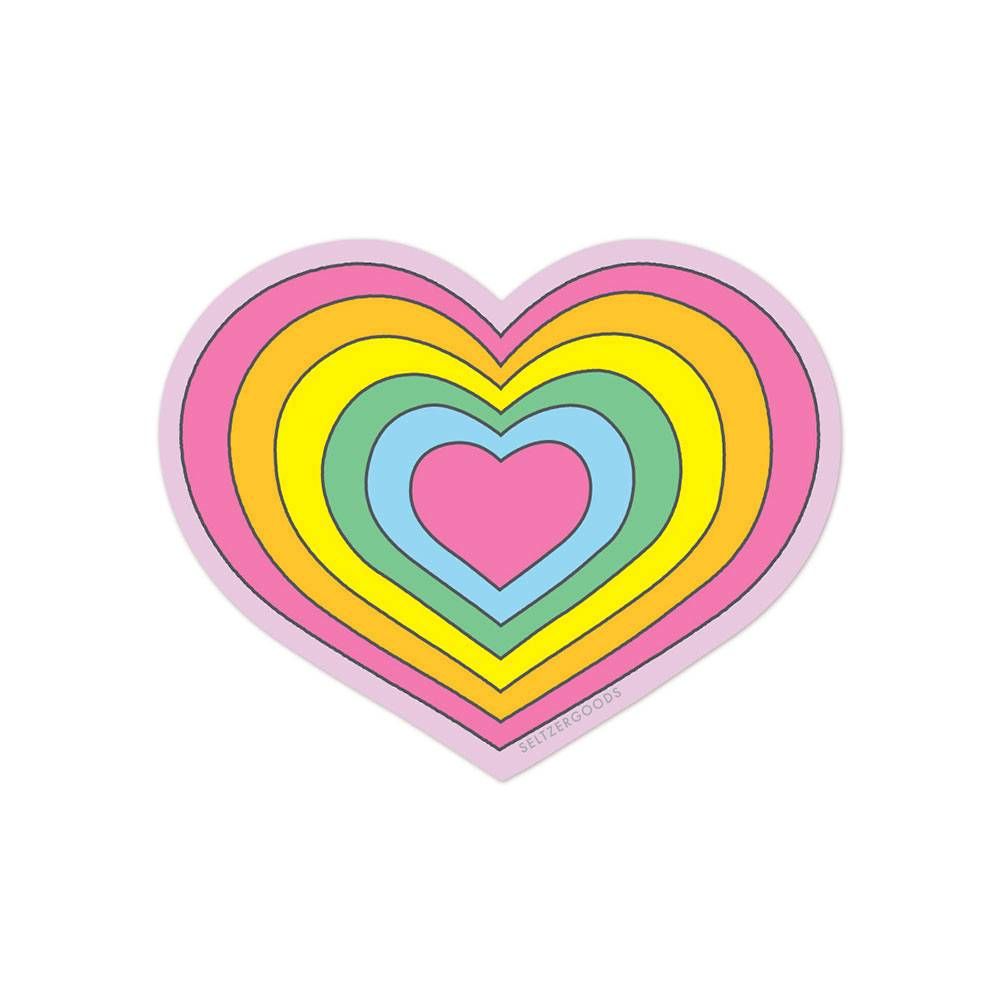 Paper Source Large Gradient Heart Stickers