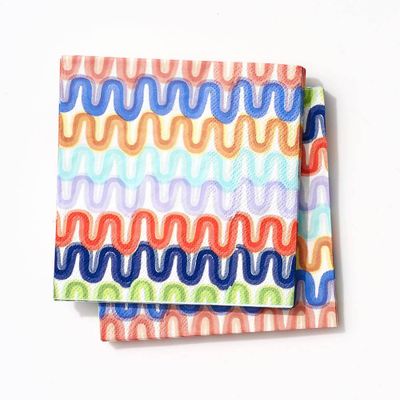 Wavy Lines Cocktail Napkins