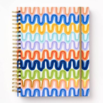 Wavy Rainbow Spiral Journal