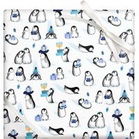 Hanukkah Penguins Flat Wrap