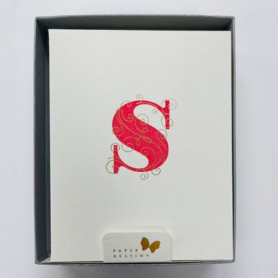 Monogram Letterpress Stationery Set