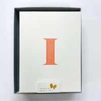 Monogram Letterpress I Stationery Set