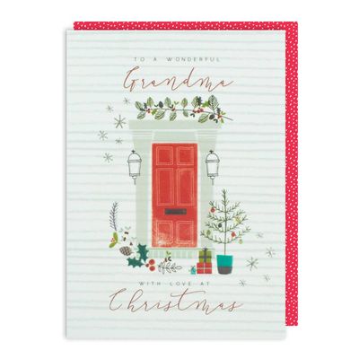 Grandma Doorstep Christmas Card