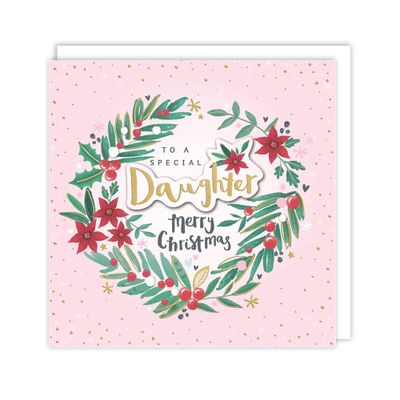 Daughter Wreath Christmas Card