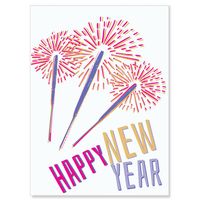 Sparkler New Year Card