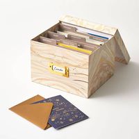 Marble Greeting Card Organizer Box