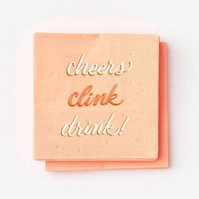 Cheers Clink Drink Cocktail Napkins