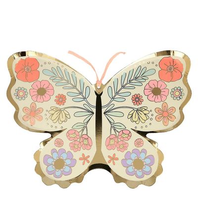 Floral Butterfly Plates