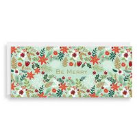 Be Merry Microfloral Money Holiday Card Set