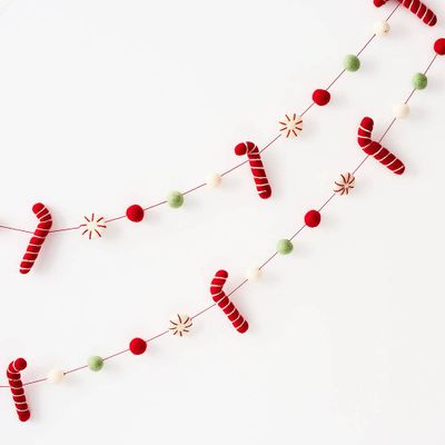 Holiday Candy Felt Pom Garland