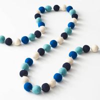 Blue & White Hanukkah Felt Pom Garland