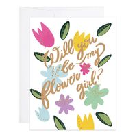 Be My Flower Girl Wedding Card