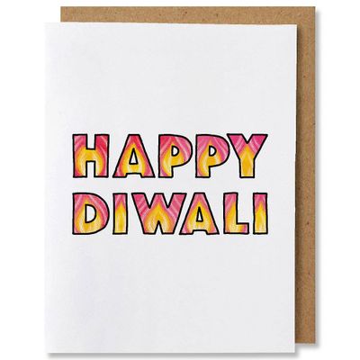 Contemporary Happy Diwali Card