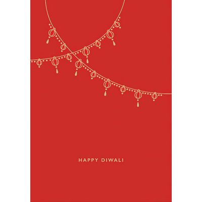 Red Happy Diwali Card