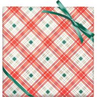 Christmas Tartan Plaid Stone Wrapping Paper