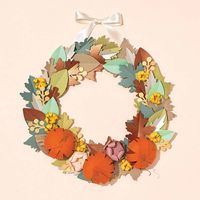 Fall Pumpkin Paper Wreath