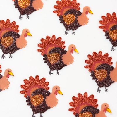 Turkey Glitter Stickers