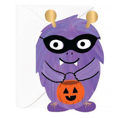 Trick Or Treat Monster Halloween Card