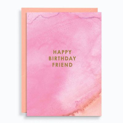 Watercolor Friend Birthday Card