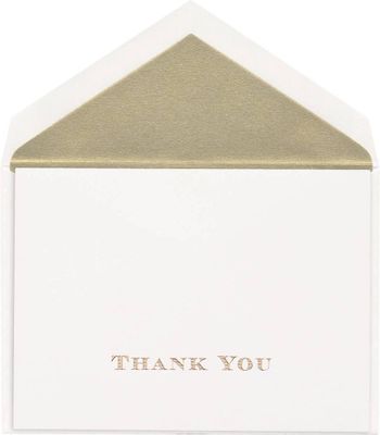 Gold Foil Thank You Card Set