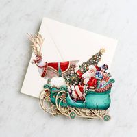 Santa Sleigh Pop Up Christmas Card