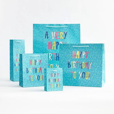 Happy Birthday Bright Confetti Gift Bag