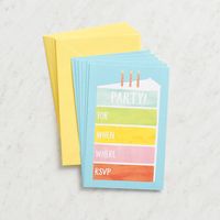 Birthday Cake Fill-In Invitations