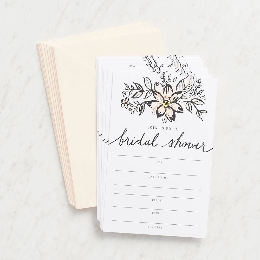 Bridal Shower Floral Fill-In Invitations