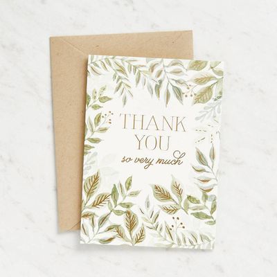 Watercolor Garden Thank You Card