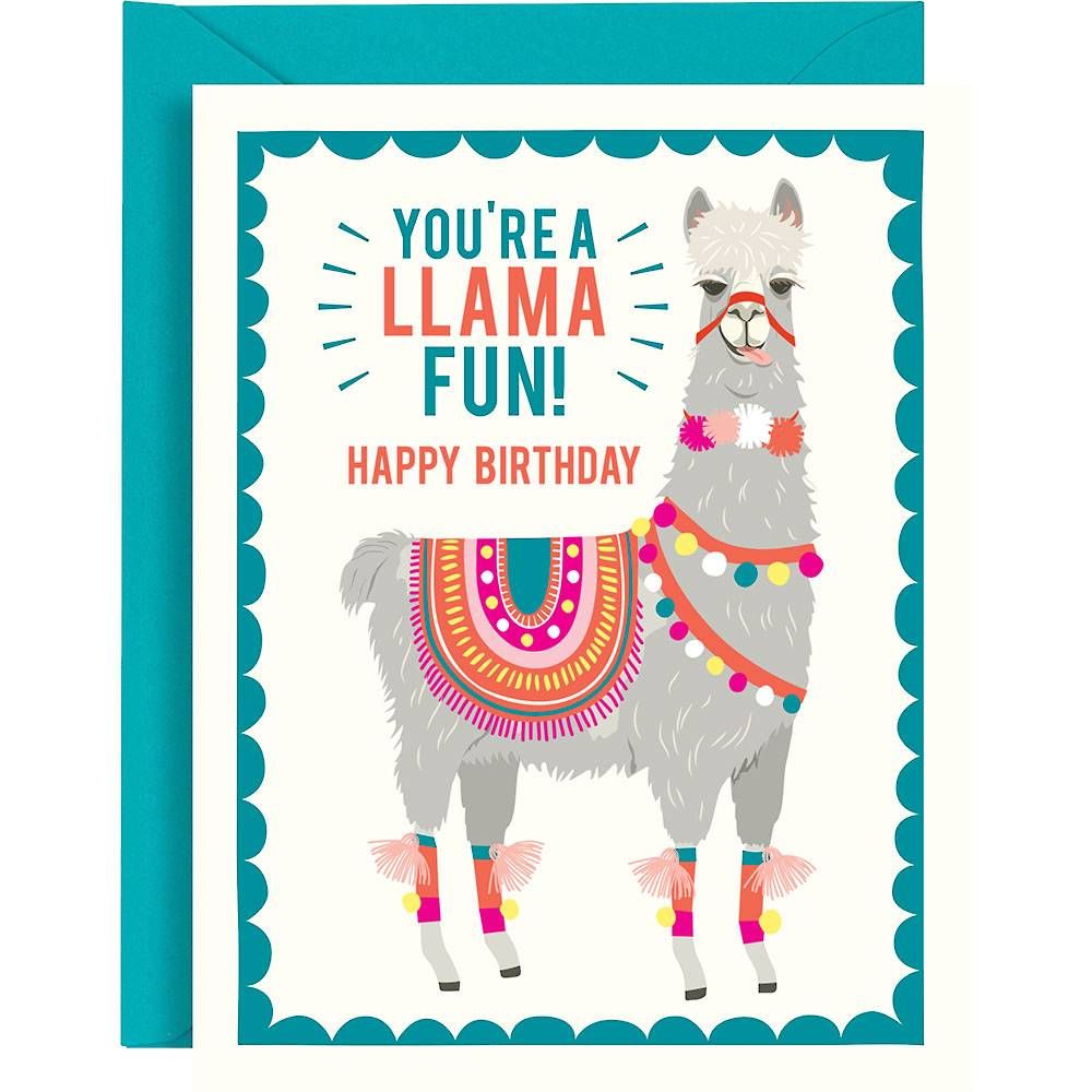 Llama Fun Birthday Card