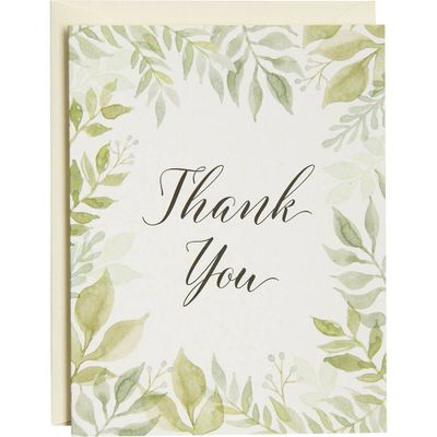 Watercolor Garden Thank You Card Set