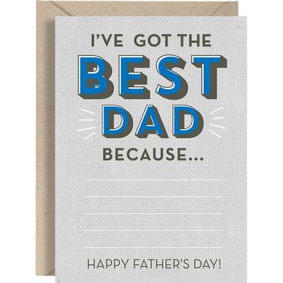 Best Dad Fill-In Father's Day Card